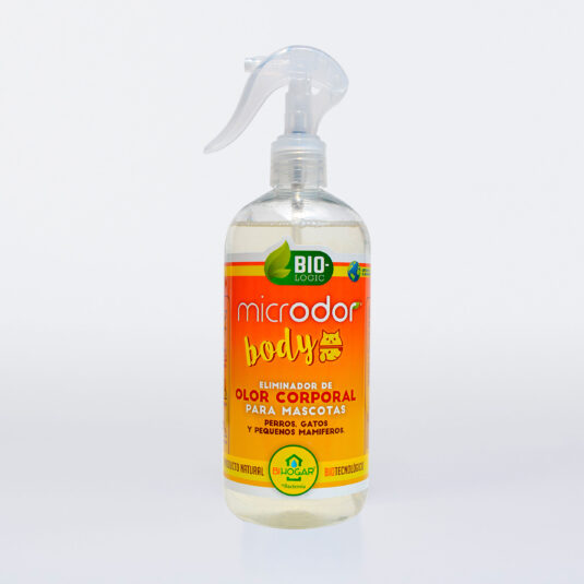 Eliminador de olor corporal para perros, gatos, animales y mascotas Microdor Body 500 ml