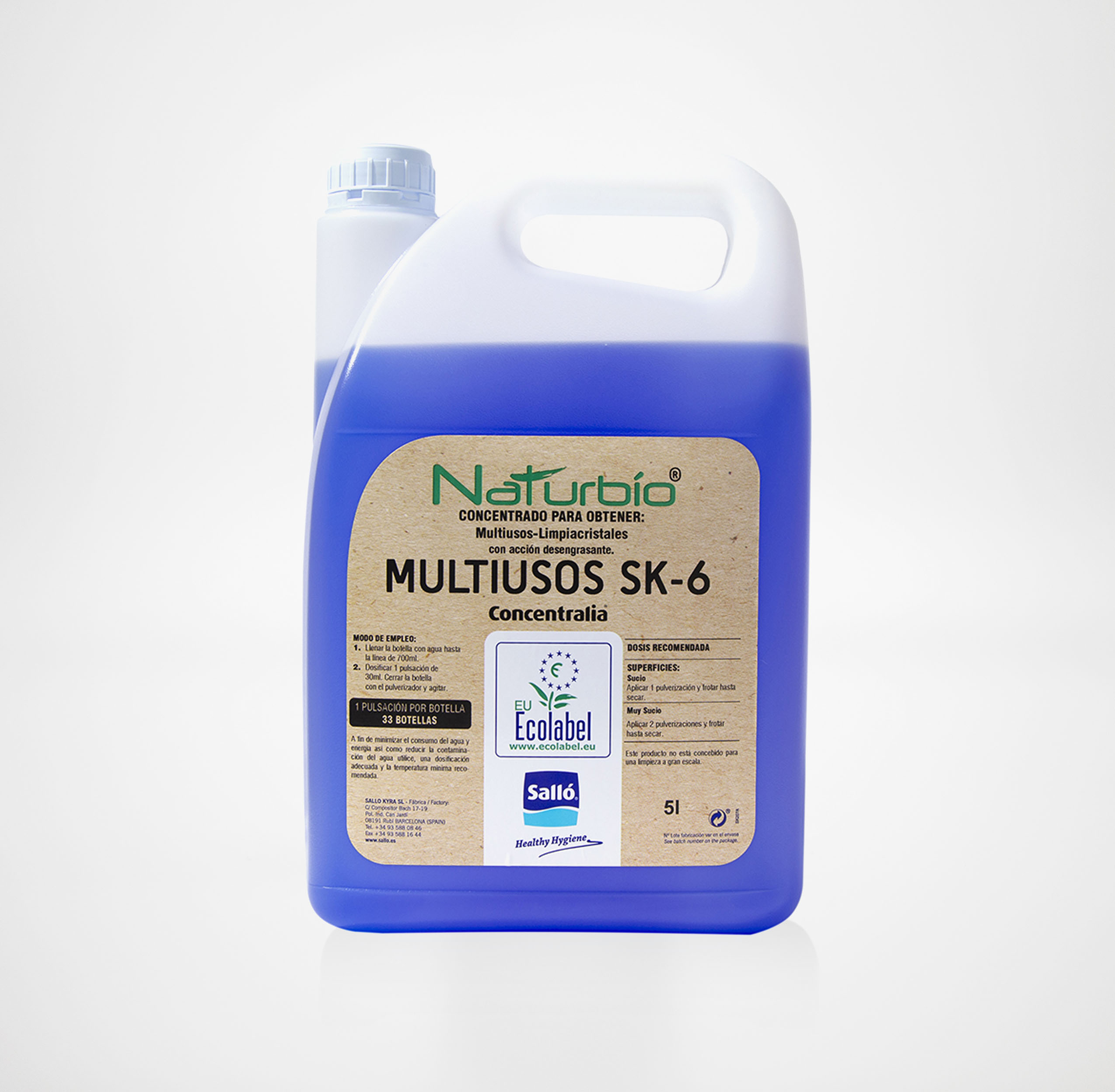 Limpiador multiusos ecológico SK-6 Concentralia® Naturbío® 5 L – 49,00€ –  DOSI®